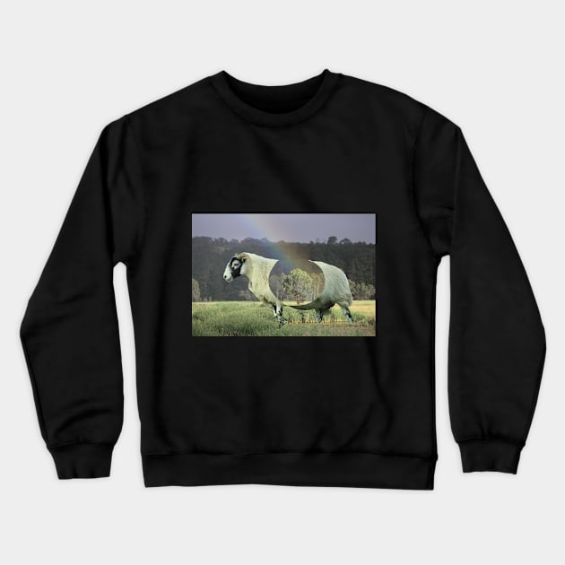 Rainbow Sheep Crewneck Sweatshirt by Le Meyer DIGI DESIGNS